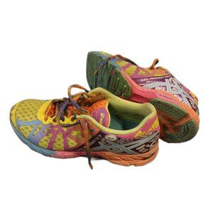 Asics GelNoosa Tri 9 Womens SZ 8 Triathlon Shoes Multicolor NEON Running T458N